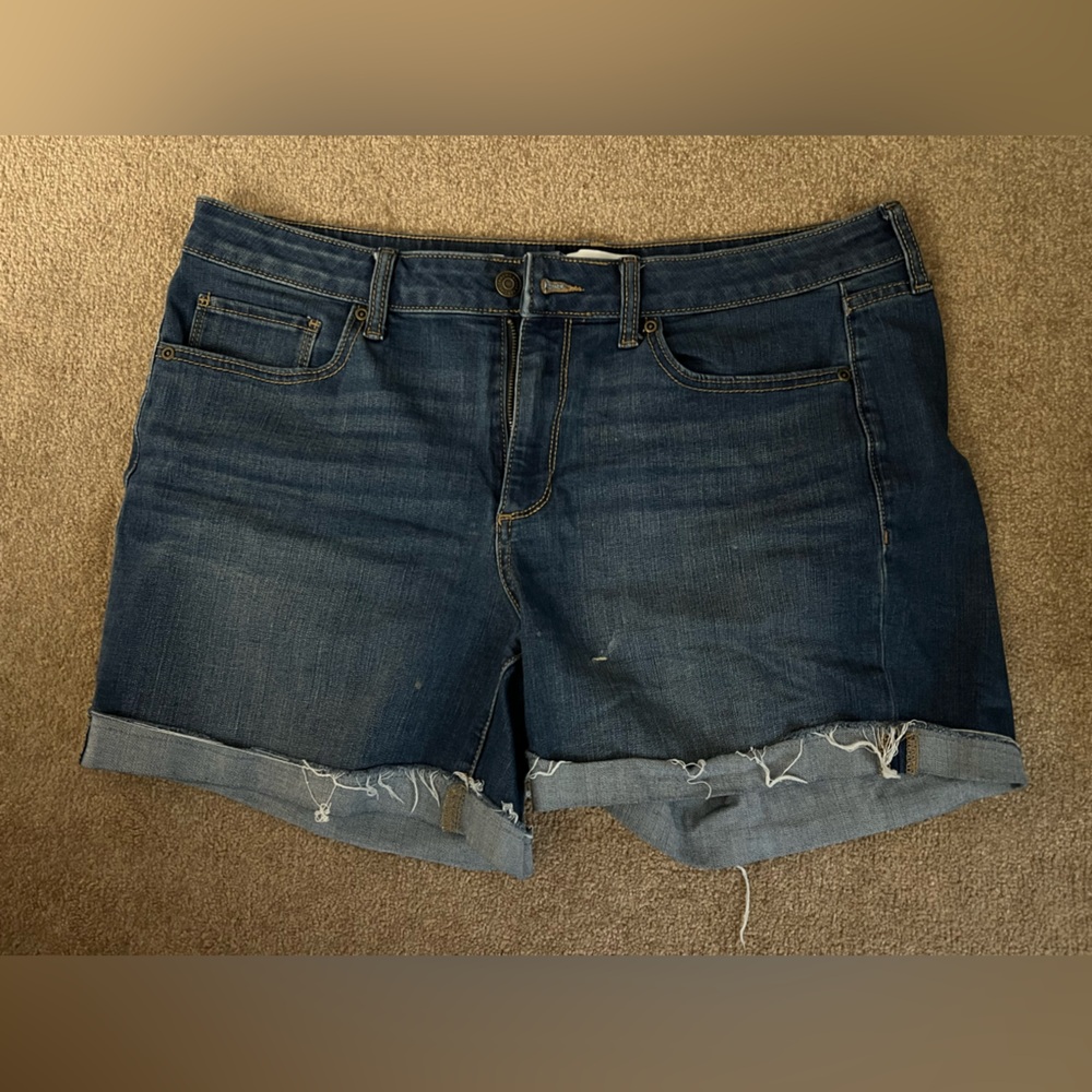Sonoma High Waisted Denim Jean Shorts, Size 14 Dark Wash with No Rips